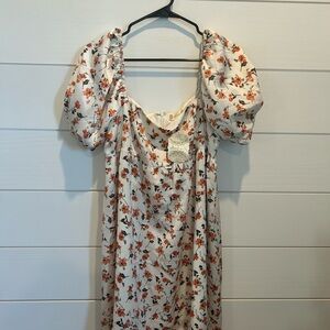 Altar'd State Cream and Red Floral Dress